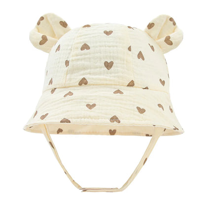 Muslin Cotton Baby Hat Summer Infant Cap Panama for Kids Soft Baby Sun Hats Girls Boys Bucket Hat Accessories Children 3-12M