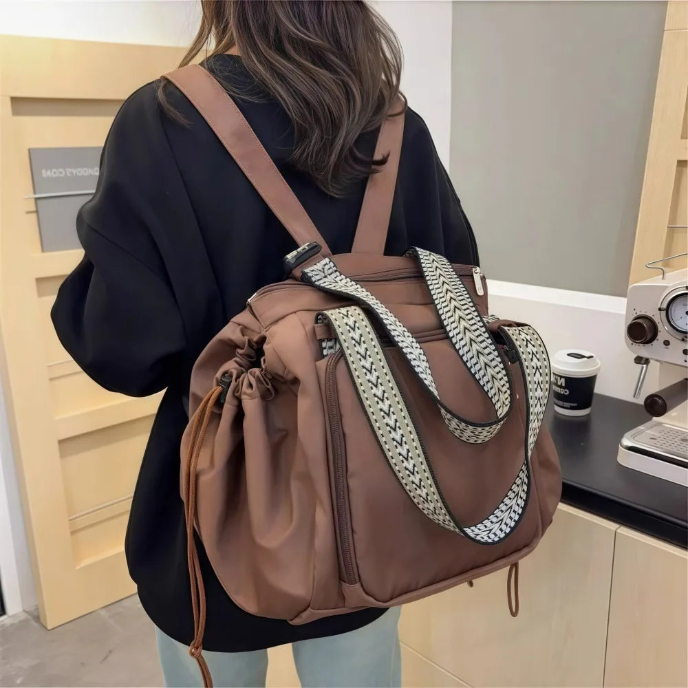 Multifunctional Travel Storage Bag Cradle Design Large Capacity Women'S Backpack Oxford Cloth Lightweight Mommy Bag