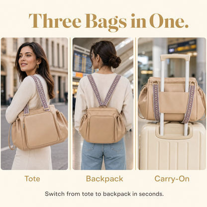 MovaNest - 3 in 1 Travel Tote Bag