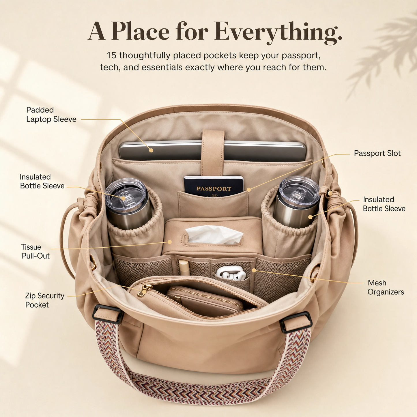 MovaNest - 3 in 1 Travel Tote Bag